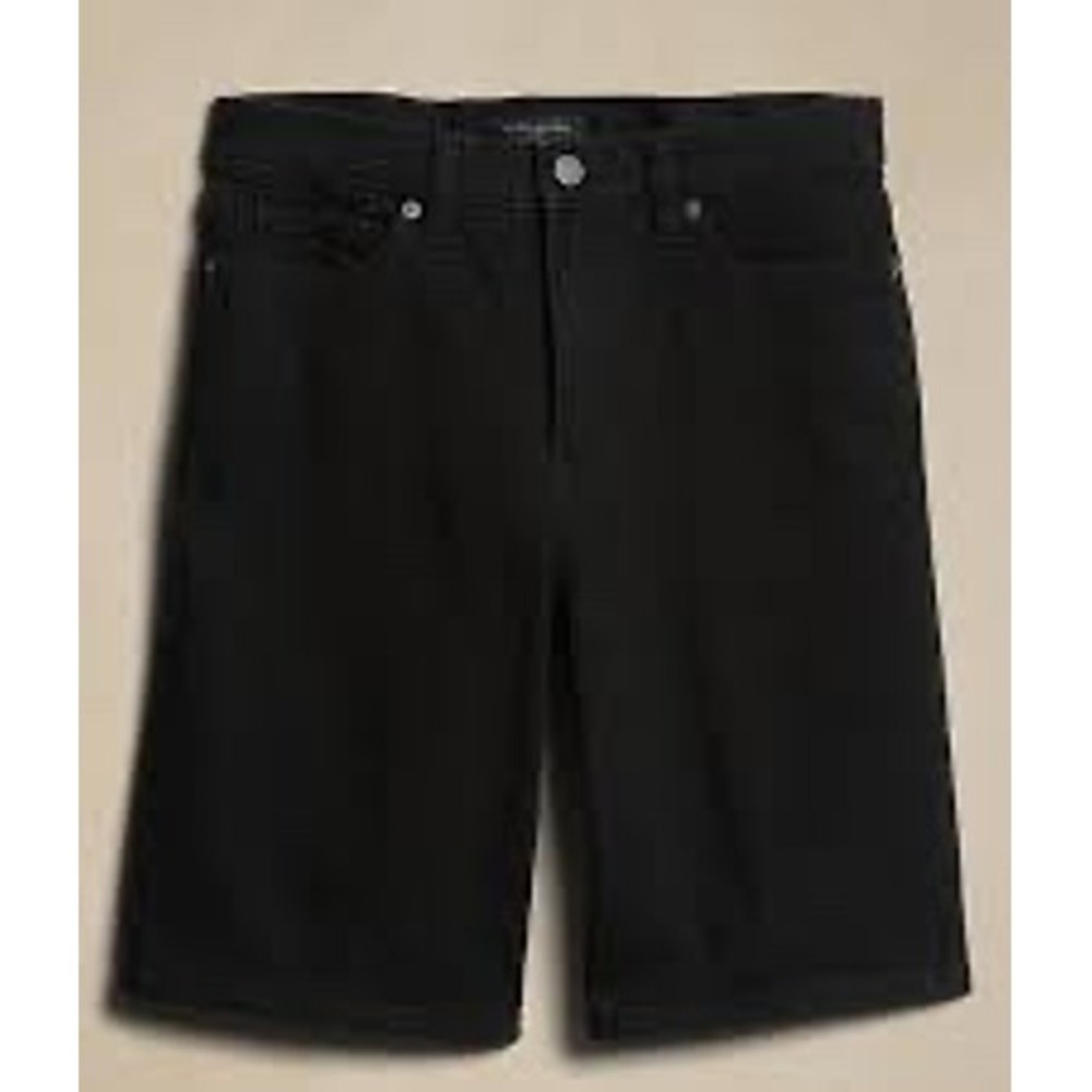 Banana Republic | Bermuda Denim Short 28/6 Black High Rise Stretch Summer Fall - Picture 4 of 11